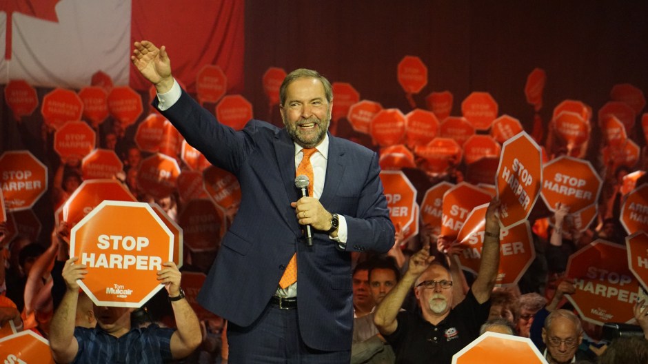 Tom Mulcair, NDP leader, Elizabeth McSheffrey, federal election